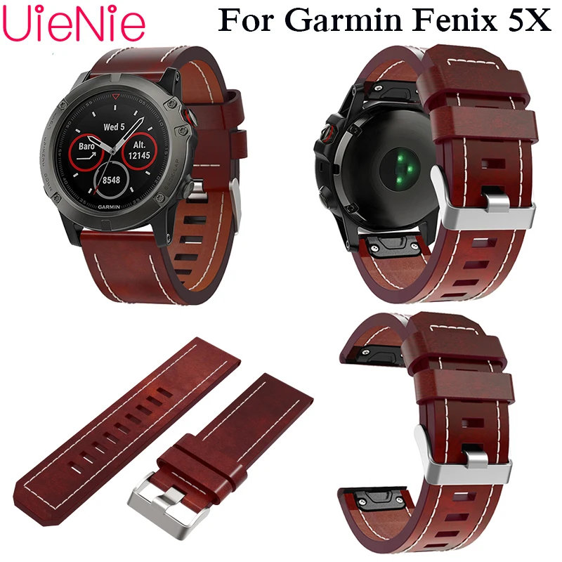 Ремешок кожаный для наручных часов роскошный быстросъемный браслет Garmin Fenix 3/Fenix