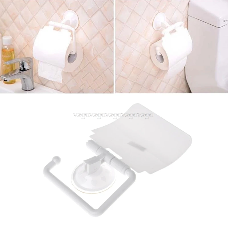 

1PC White Wall Mounted Plastic Bathroom Toilet Paper Holder With Cover Porta Papel Higienico Bathroom Accessories J16 19