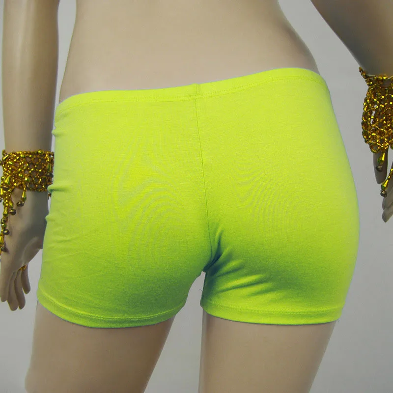 Брюки для танца живота, женские безопасные короткие штаны, Femme, хлопковое нижнее белье, боксеры, шорты, безопасные трусики, обтягивающие леггинсы - Цвет: Светло-зеленый