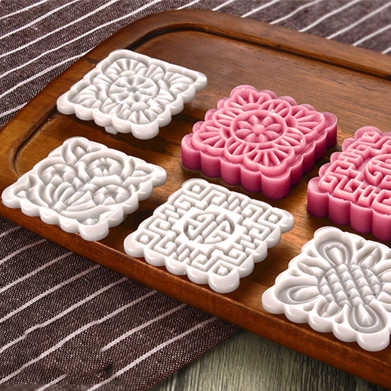 Mooncake пресс er печенье насадки с узорами машина 4 модели формочки для выпечки