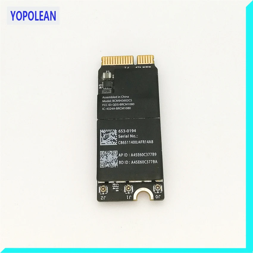 

Original 2015 Bluetooth Wifi Airport Card For Macbook Pro Retina 13" A1502 BCM943602CS 653-0194 802.11ac