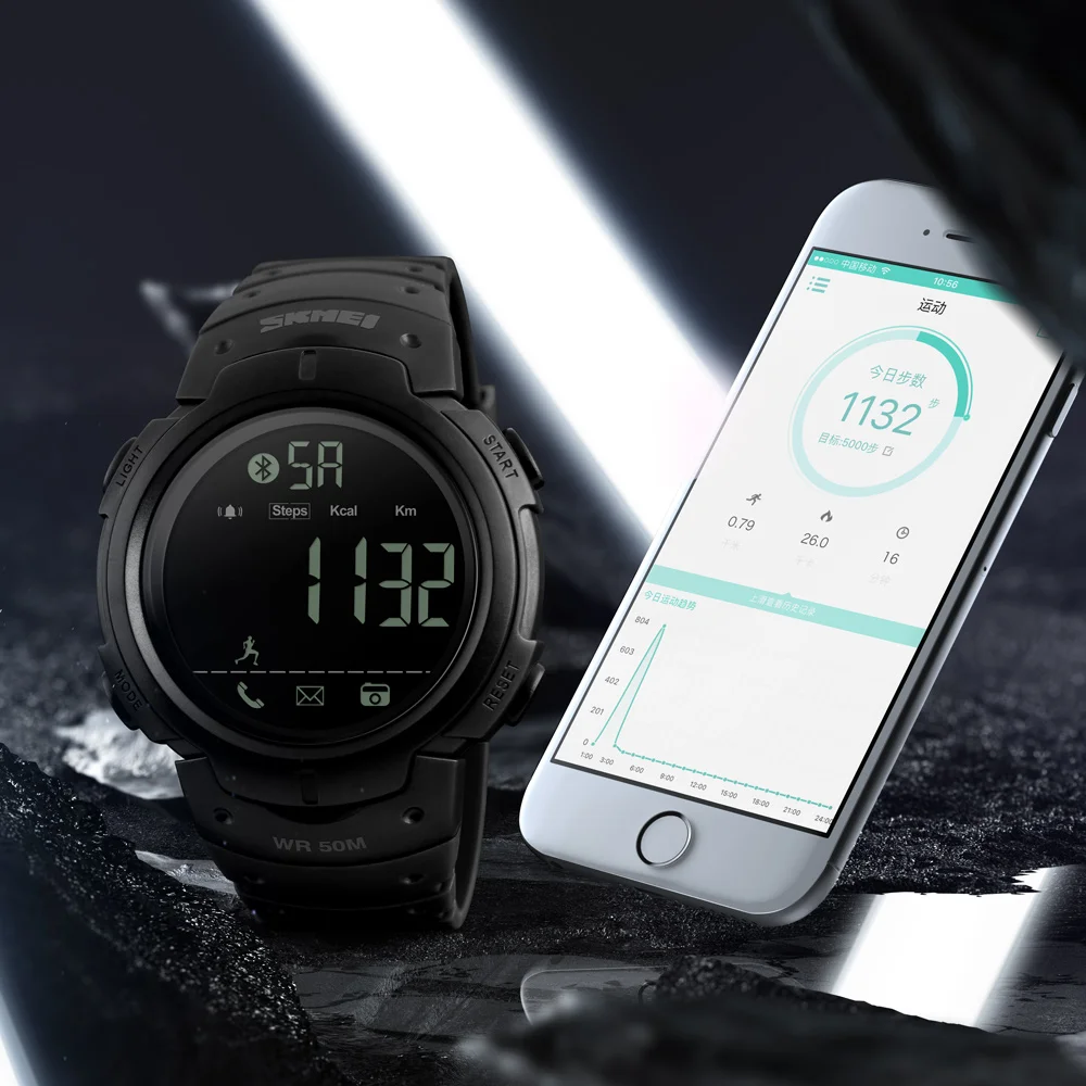 Skmei Mannen Smartwatch Sport Digitale Horloges App Herinneren Passometer Waterdicht Smart Horloge Bluetooth Compatibel Reloj Inteligente AliExpress