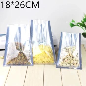 

18*26cm Aluminium Foil 200Pcs/ Lot Top Open Clear Poly Packing Bags Heat Seal Vacuum Pack Pouches Food Storage Packaging Bag