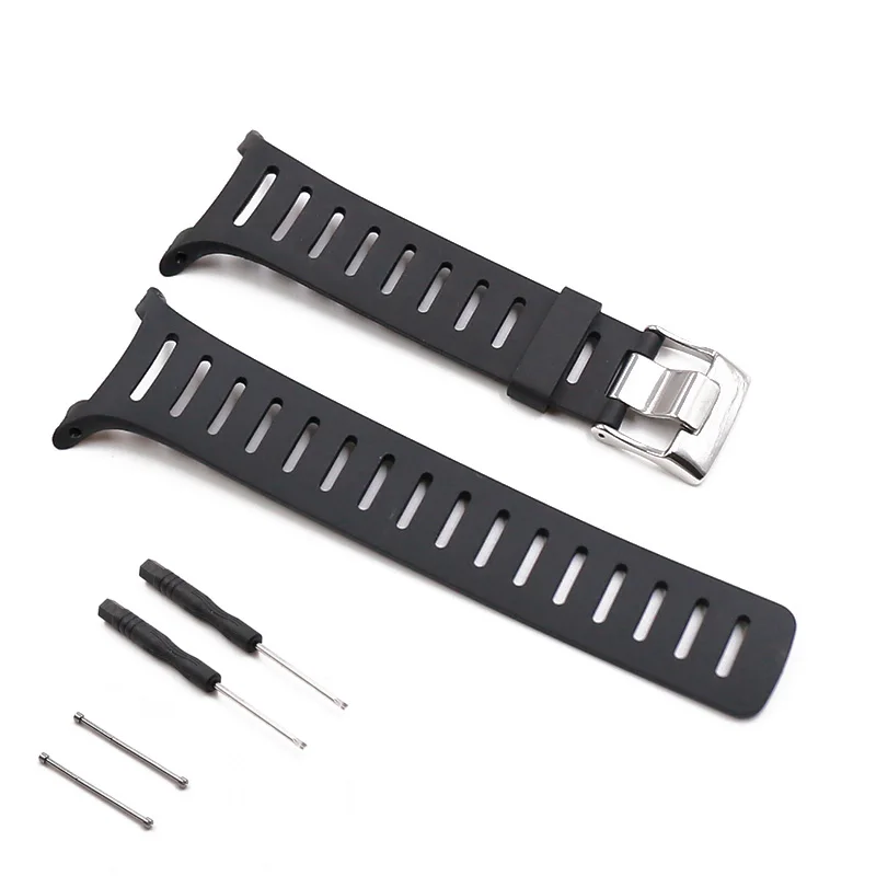 

Watch accessories pin buckle rubber strap men suitable for SUUNTO T1 T1C T3 T3C T3D T4C T4D series silicone strap waterproof
