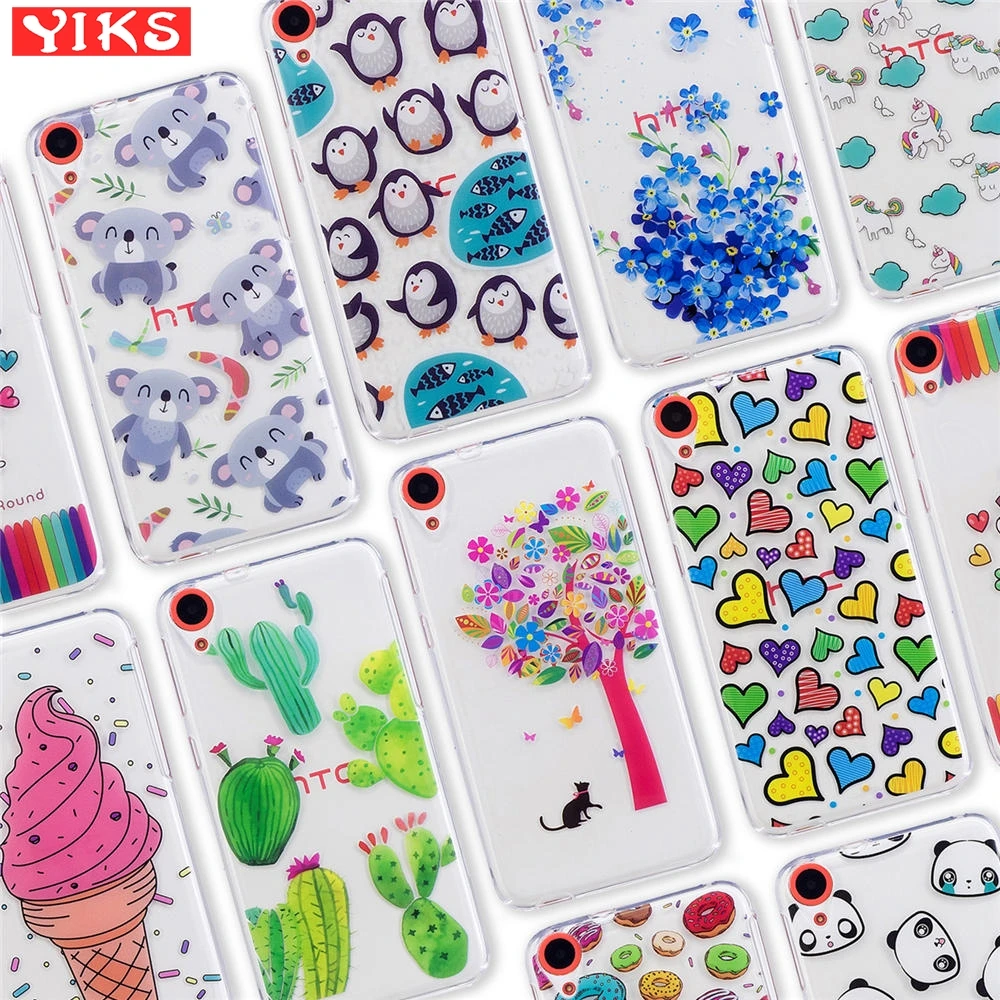 

For fundas HTC Desire 820 D820 Soft Case Silicone Koala Ice Cream Flower Cover For Coque HTC D820U D820 D820T 820G 820G Case