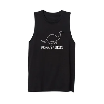 

Womens Pregosaurus Cute Workout Fitness Casual Tank Vest Sleveless Tops Shirts
