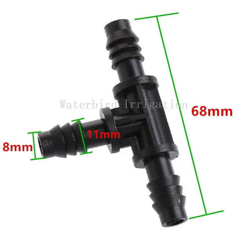 50 шт. 3/8 дюйма тройник соединитель орошения сада 8 мм/11 мм шланг соединитель автоматический поливный шланг разветвитель