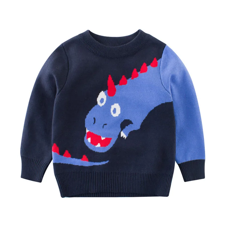 

Kids Sweaters 2018 Winter Boys Pullover Cotton Long Sleeve Dinosaur Children Jumpers 2 3 4 5 6 7 8 9 Years Autumn Boys Clothes