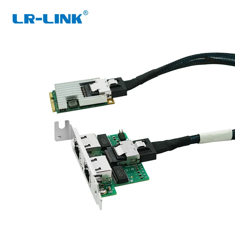 LR LINK 2202PT Dual Port Mini PCI Express Gigabit Ethernet RJ45 lan Adapter 10 100 1000Mbps 2