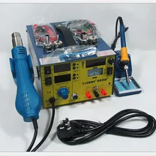 909D обновление Saike 909D+ 3 в 1 паяльная станция горячего воздуха паяльная станция источник питания постоянного тока 220 В или 110 В