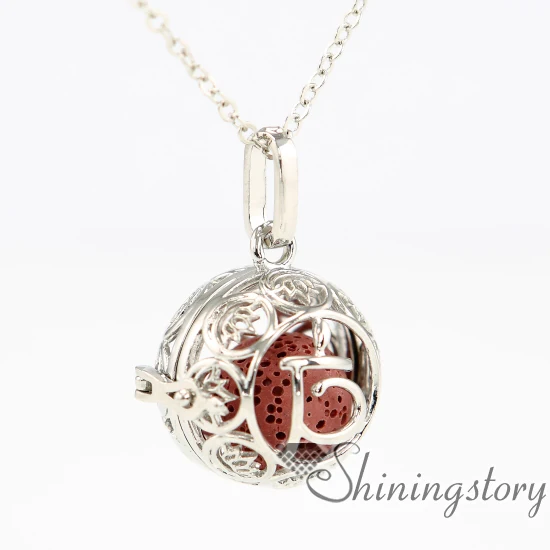 

flower ball metal volcanic stone aroma tools best friend lockets large locket necklace aromatherapy pendant necklace openwork ne