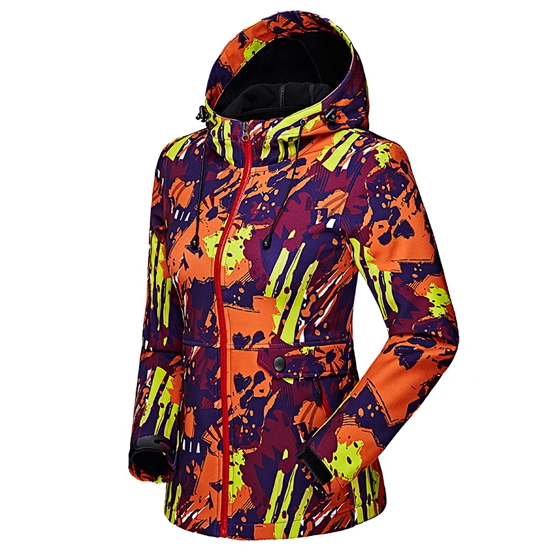 Флисовая Куртка на весну-осень, женская верхняя одежда, водонепроницаемая ветровка, куртка из кожи акулы, женская теплая спортивная куртка с капюшоном