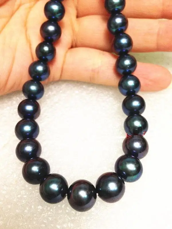 

Free Shipping >>> HUGE REAL AAA 11-12MM SOUTH SEA BLACK PEARL NECKLACE 18 INCH 14K GOLD CLASP