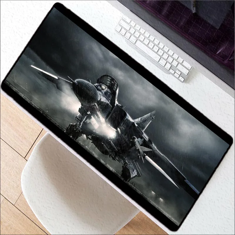 Congsipad Fighter Jet In Rain большой игровой коврик для мыши с запирающим краем 40*90 см