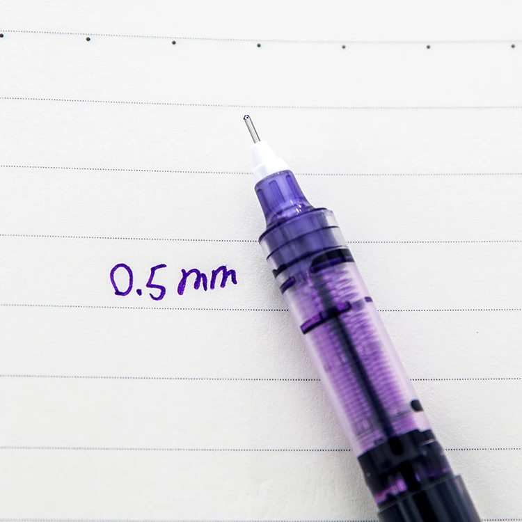0.5mm purple 0,38 мм, 0,5 мм, прямая жидкая гелевая ручка, свободные цвета, для студентов, высококачественные цветные маркеры, офисные канцелярские принадлежности, 1 шт - Цвет: 0.5mm purple