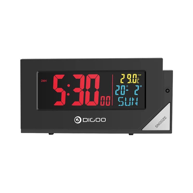 Digoo DG-C8 C8 беспроводной полноцветный цифровой Подсветка Электронный Настольный светильник для спальни датчик температуры Будильник с датчиком