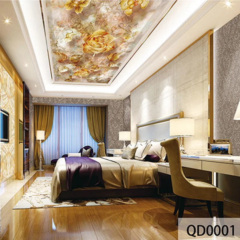 Qingchun Пользовательские печати 3D Ткань и текстильные обои для стены потолок матовый шелк для Постельные принадлежности комнаты китайский