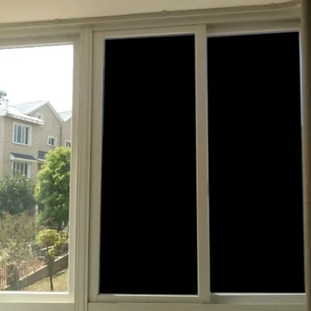 

2m 100% shading Glue free Window Film Anti-UV Privacy Static Glass Sticker Non-Adhesive opaque Children's room Office Home Decor