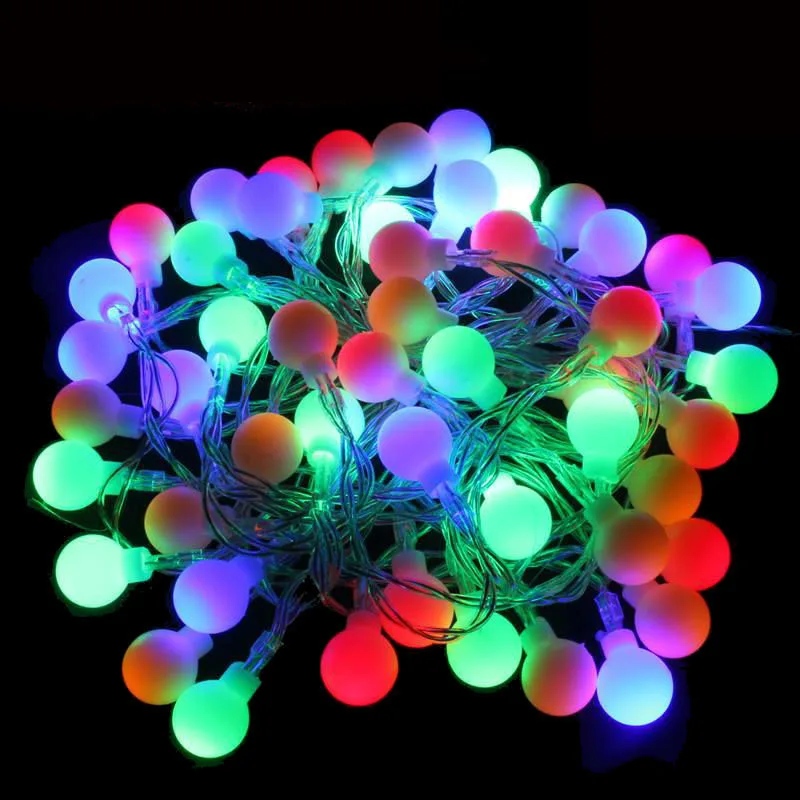 CHENGYILT 10m 100 LEDs String Lights AC 220V Ball Lighting Home Decor