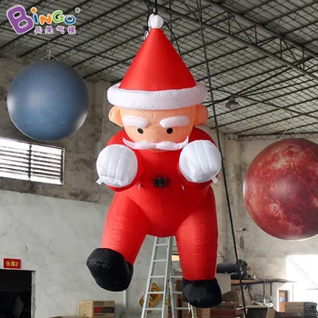 

GOOD QUALITY 1.8m inflatable Santa Claus toy aircharging climbing Santa model balloon personalized for advert decorating in wall