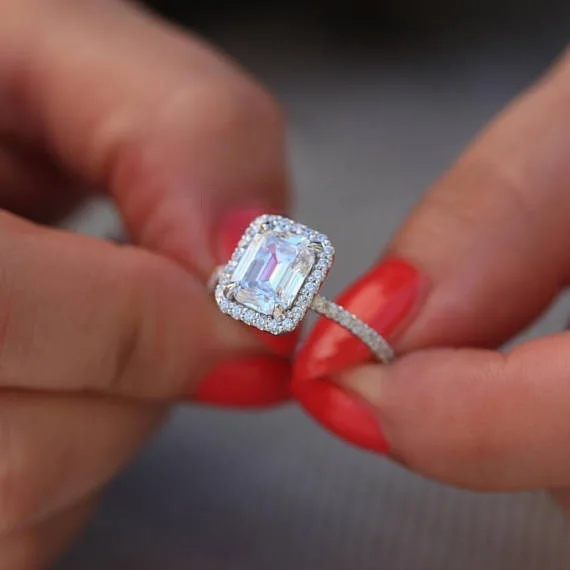 Лидер продаж, новые кольца с большим квадратным камнем, прямоугольные кольца принцессы, модное обручальное кольцо для женщин, роскошный винтажный Ретро подарок