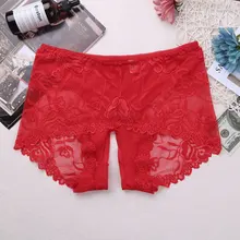 TiaoBug мужские трусы бикини с прорезями трусы посмотрите на дешевое прозрачное кружевное эластичное мужские трусики сексуальное нижнее белье для геев трусы