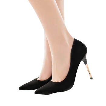 

Free shipping Women Pumps 2018 ol single shoes shallow mouth pointed toe high-heeled shoes thin heels sexy pink women's shoes