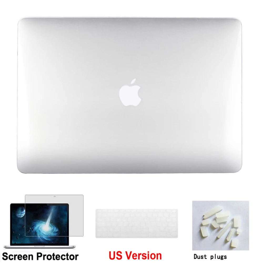 Plastic Hard Case Cover for Apple Macbook Air 13.3 A1466 A1369 Crystal Laptop Shell Cover Shell+Keyboard Cover + Screen protecto