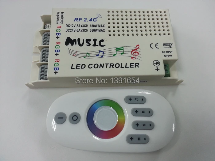 

Music RGB Controller RF 2.4G wireless Touch remote control Voice receiving sensitivity for All RGB LED Light support wifi