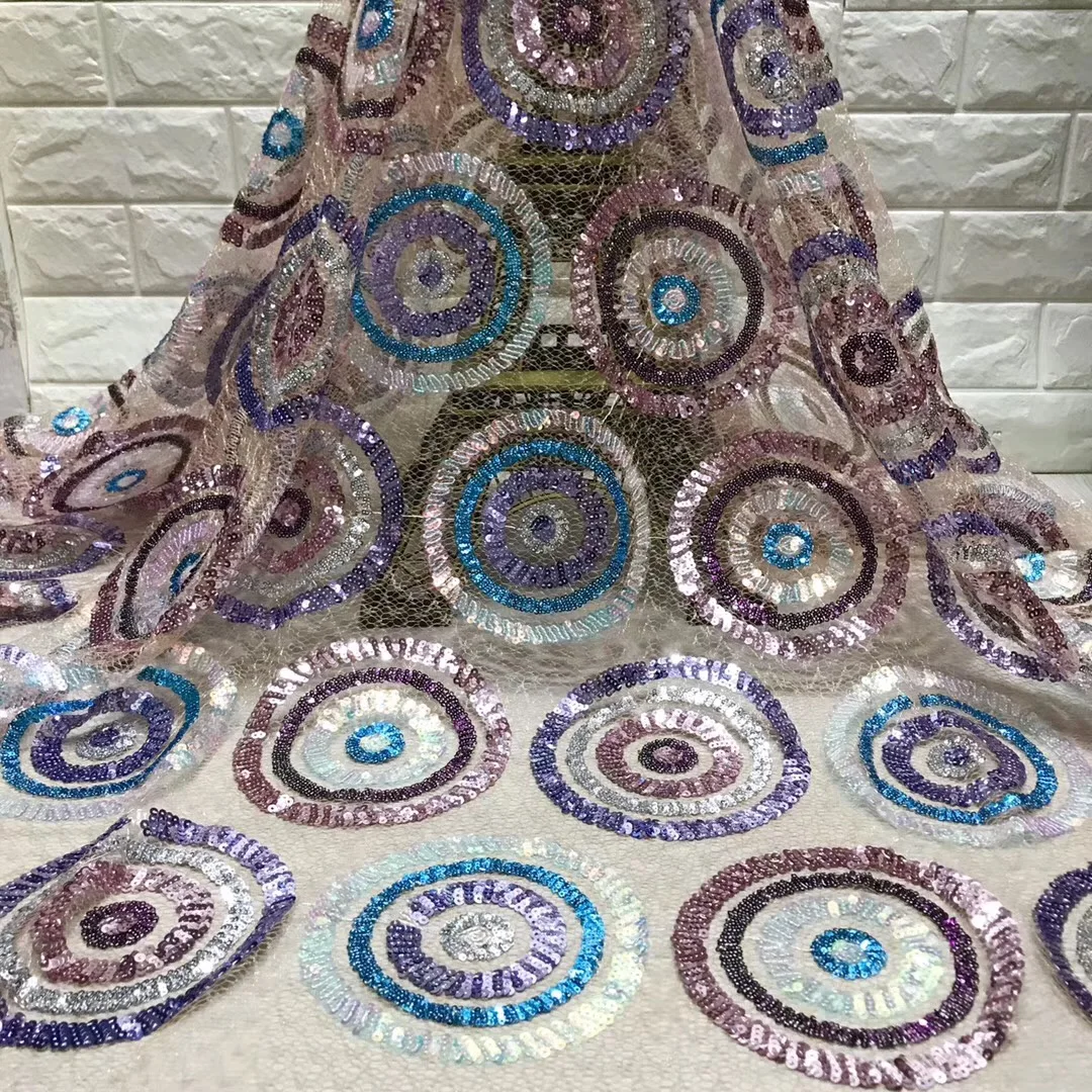 

African Tulle Lace Fabric 2019 African French Lace Fabric High Quality Nigerian Embroidery Tulle French Lace B1