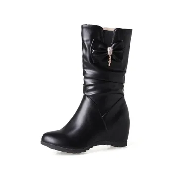 

Increased melting of new fund of 2017 autumn winters in 43 students boots wet cylinder wedges in 40-1110