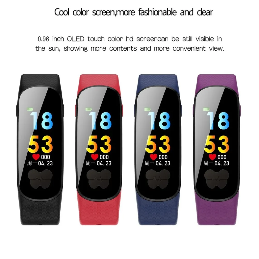 

B37 Smart Watch Color Screen Waterproof ECG+PPG Heart Rate Monitor Fitness Tracker Bluetooth Wristband for IOS Android