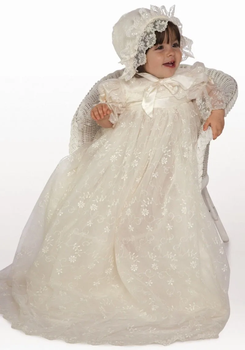 Enchanting New Arrival Christening Dress Baby Girl Baptism Gown Lace