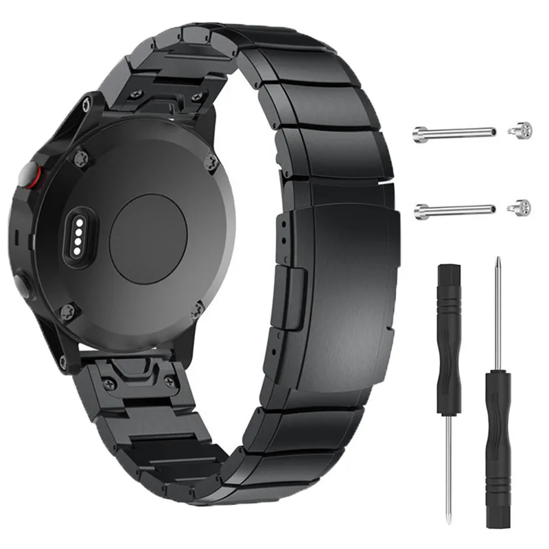 

Easy Fit For Garmin Fenix5/5 plus strap Forerunner 935 smart watch band Quickfit Install Stainless steel band