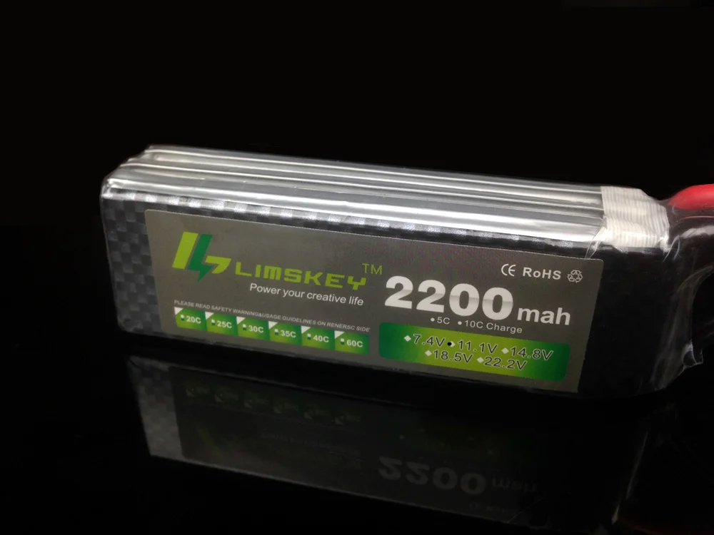 Limskey Di Alimentazione Brand New Lipo Batteria 11.1V 2200 Mah 25C Max 35C 3S T Spina Per Rc Auto Aereo T-Rex 450 Elicottero Parte