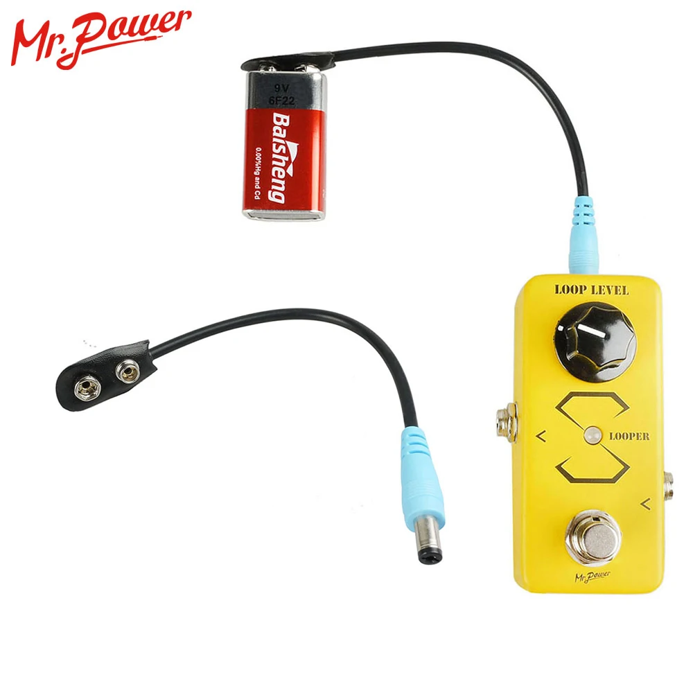 

2Pcs 9v Battery Clip Converter Power Cable Snap Connector 2.1mm 5.5mm Plug for Guitar Effect Pedal Battery Connector Z