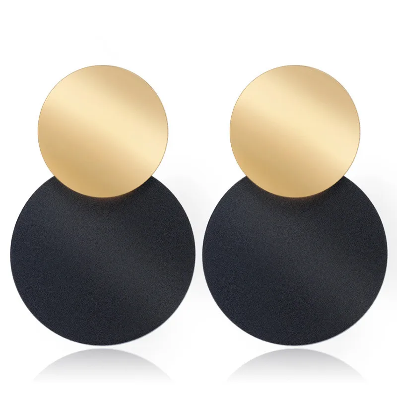

Big Gold ZA Drop Dangle Earrings For Women Fashion Geometric Jewelry Wedding Christmas Vintage Statement Earings Brincos 2018