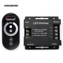 DC12V-24 3 channels output 18A wireless Rf touch remote control brightness controller for single color led strip dimmer