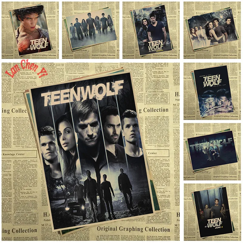 

Teen Wolf Movie Kraft Paper Poster Bar Cafe Vintage High quality Printing Drawing core Decorative Painting