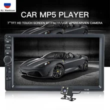 TOPSOURCE 7018B " HD сенсорный экран автомобиля радио 2 Din аудио стерео Bluetooth видео MP5 мультимедийный плеер FM радио TF USB AUX вход