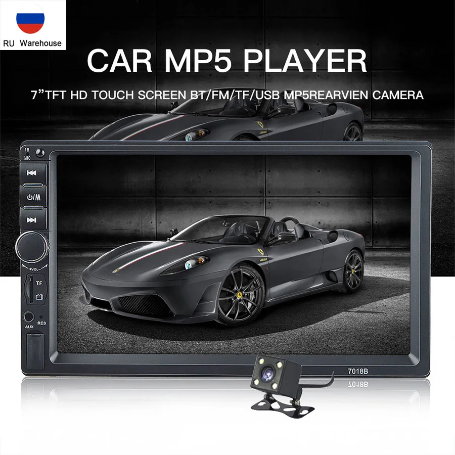 Автомобильный мультимедийный плеер TOPSOURCE 7018B 7 &quotHD сенсорный экран 2 Din аудио
