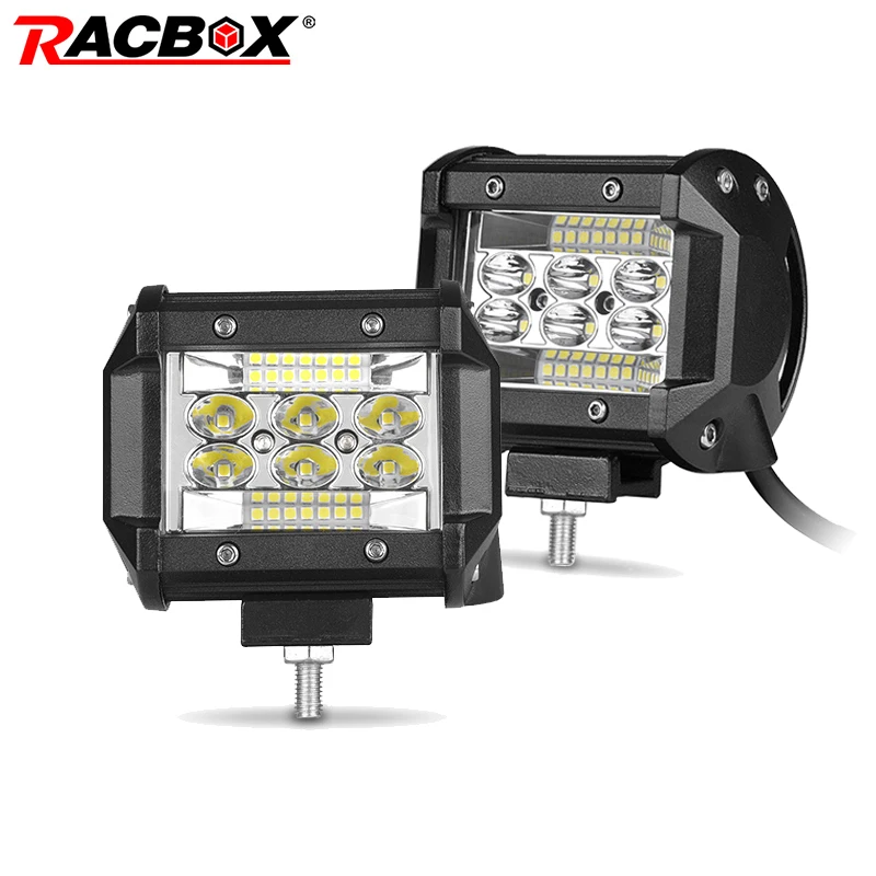 4 inch quad row 60W LED Work Light bar White Combo beam Off Road Driving 4x4 Truck Motorcycle boat SUV UTV ATV | Автомобили и