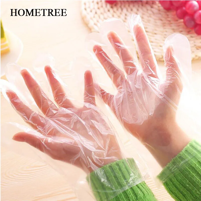 Домашний 100 шт одноразовые перчатки для ресторана чистые экологически чистые пластиковые гигиенические перчатки для пищевой промышленности кухонные аксессуары H771