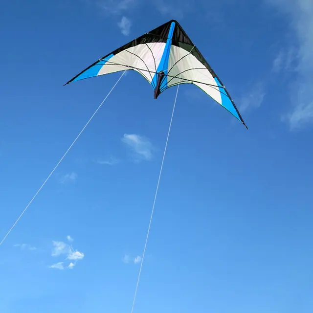 Outdoor Fun Sports  NEW  48 Inch  Dual Line Stunt  Kites  / Blue  Kite  With Handle And Line Good Flying 3