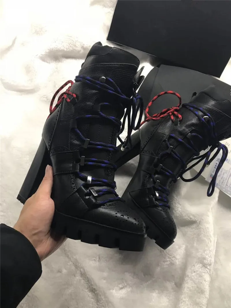 Croix De attaché Plate Cuir 1 Moto 2 Noir Mode Black Courtes 2019 Bottes En Véritable Femme Femmes forme Chunky Talon Bottines black AHqvzxOZw