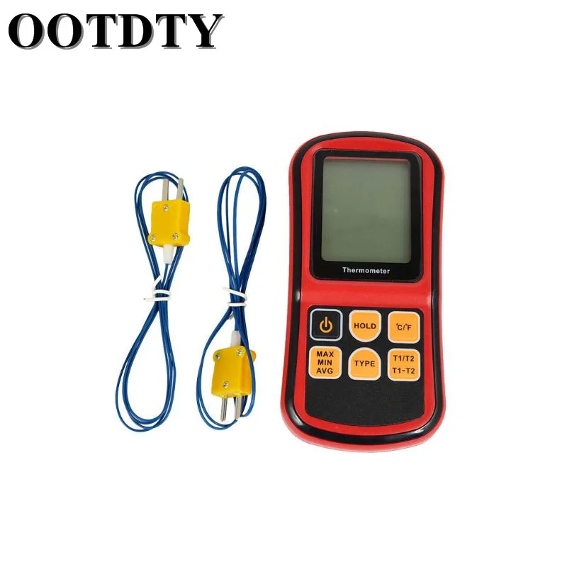 

GM1312 -50~300C Digital Thermocouple Thermometer Dual-channel Backlight Meter Tester For K/J/T/E/R/S/N LCD Termometro