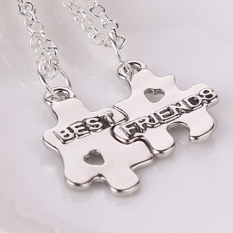 Pattern Stitching Best friends BFF Necklace Girls Child Necklaces 2