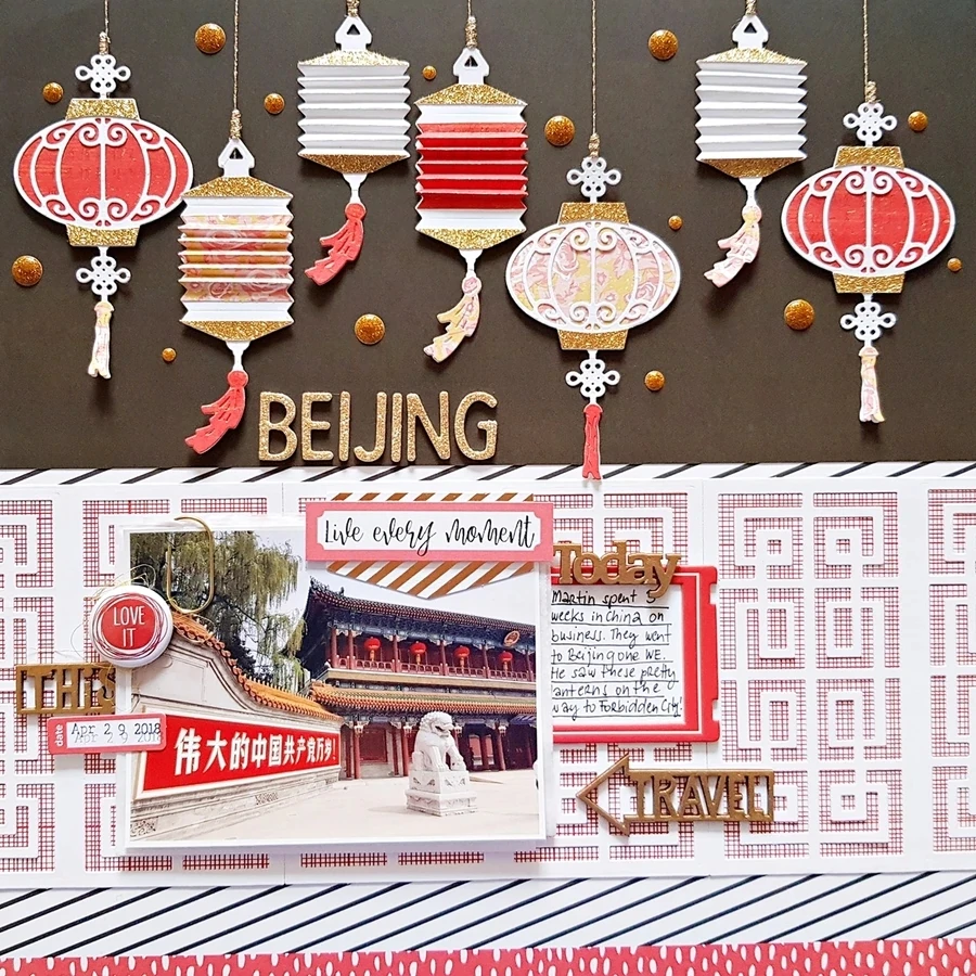

Metal Cutting Dies Stencil Chinese Lantern for DIY Scrapbook Album Embossing New Year Decoration Cards Crafts Die Cutting 2019