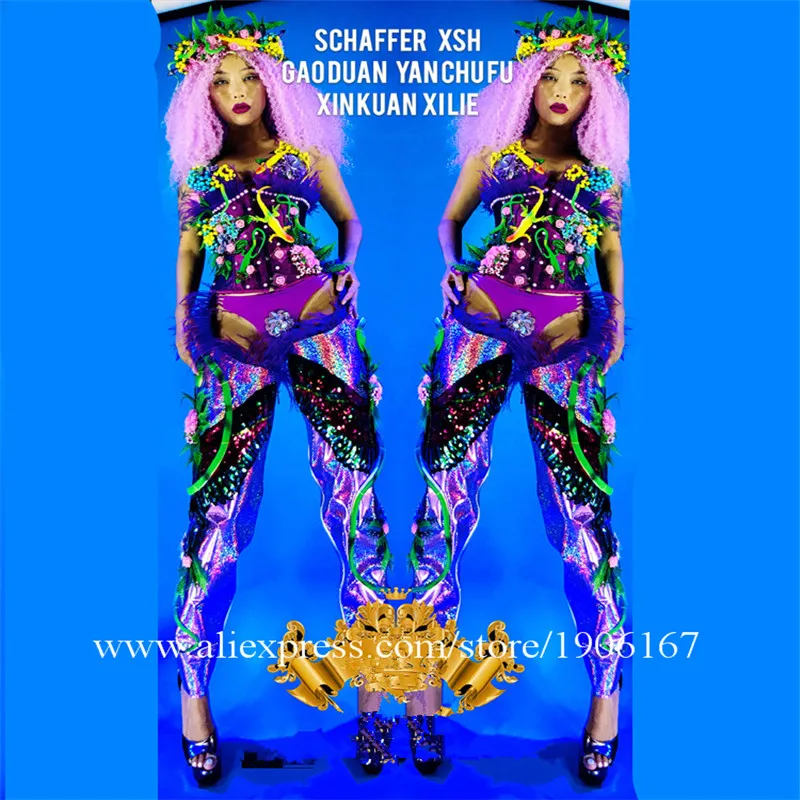 Nightclub GOGO female sexy flower fairy series costume dance team female costumes female singer costumes0