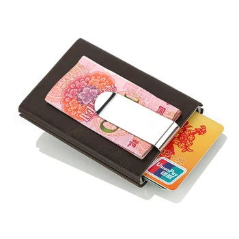 

Weduoduo High Quality Credit Card Holder PU Leather Aluminium Card Wallet Men Business ID Card Holder Popup Automatically